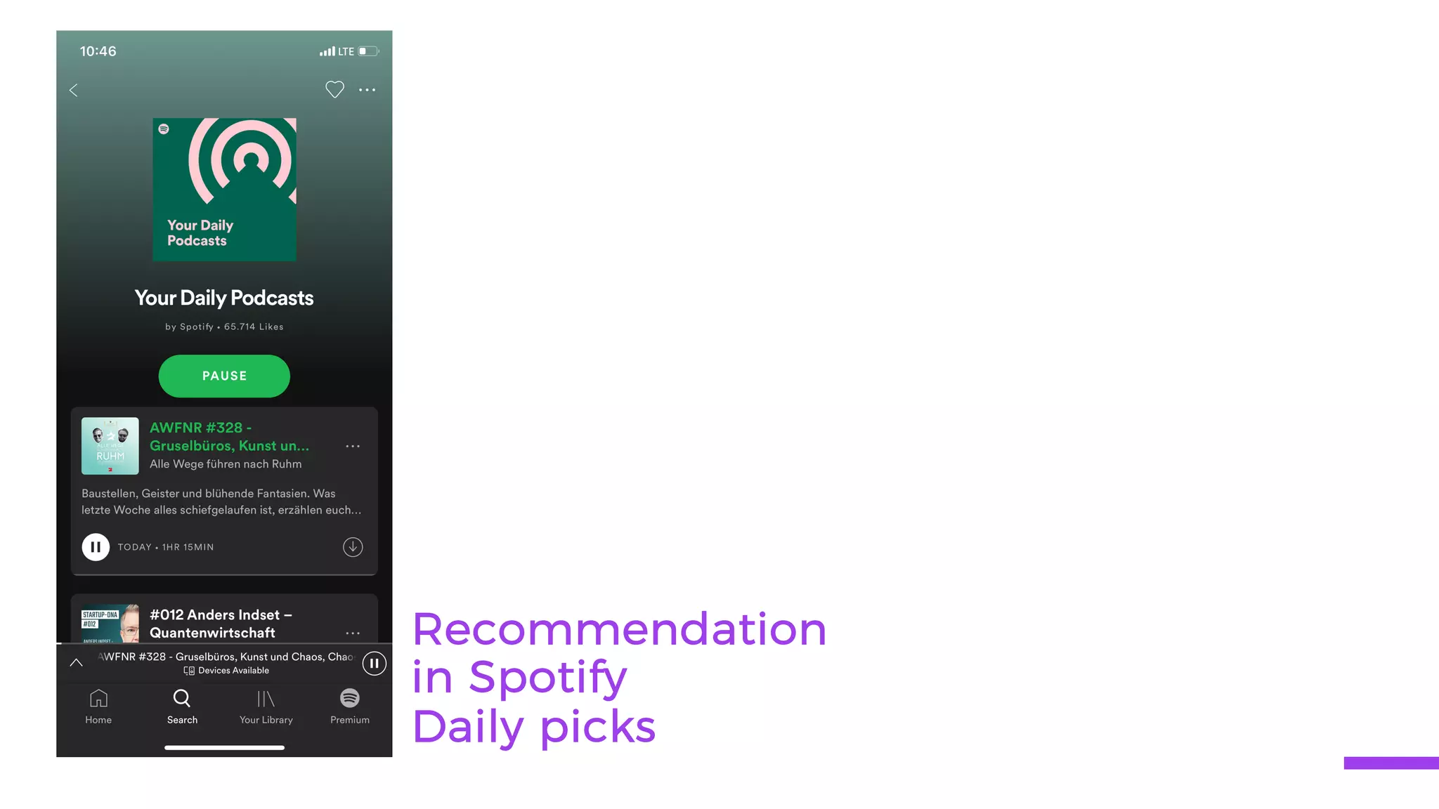 Recommendation
in Spotify
Daily picks
 