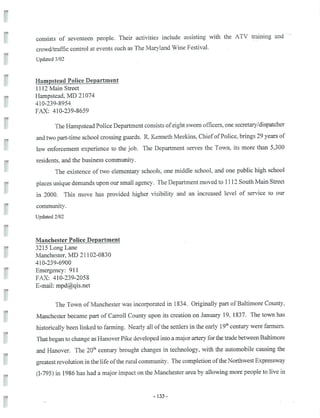 2002 Carroll County Maryland Facts Book