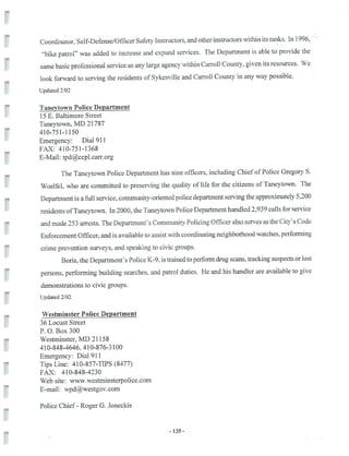 2002 Carroll County Maryland Facts Book