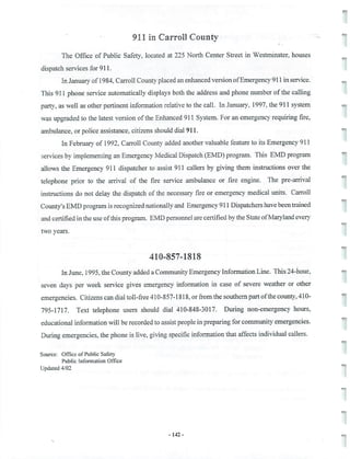 2002 Carroll County Maryland Facts Book