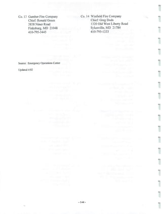 2002 Carroll County Maryland Facts Book