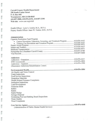 2002 Carroll County Maryland Facts Book