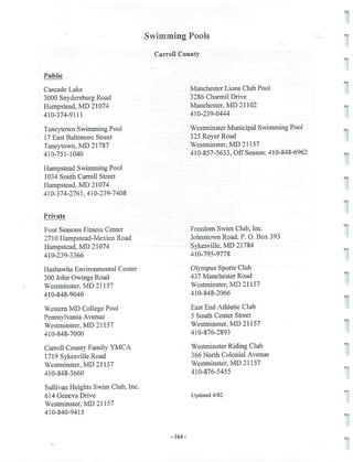 2002 Carroll County Maryland Facts Book