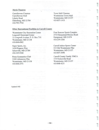 2002 Carroll County Maryland Facts Book