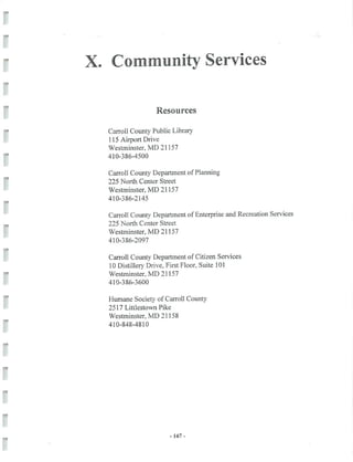 2002 Carroll County Maryland Facts Book