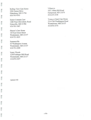 2002 Carroll County Maryland Facts Book