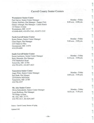 2002 Carroll County Maryland Facts Book