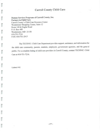 2002 Carroll County Maryland Facts Book