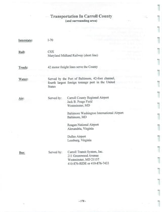 2002 Carroll County Maryland Facts Book