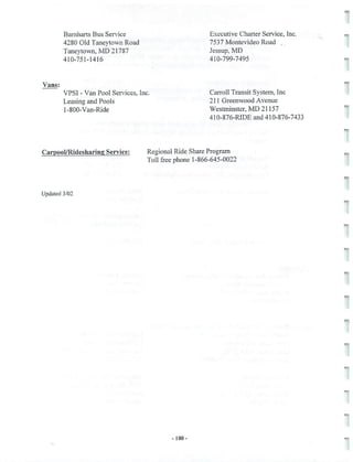 2002 Carroll County Maryland Facts Book