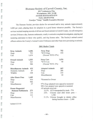 2002 Carroll County Maryland Facts Book