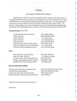 2002 Carroll County Maryland Facts Book