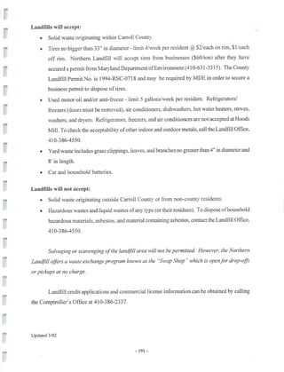 2002 Carroll County Maryland Facts Book