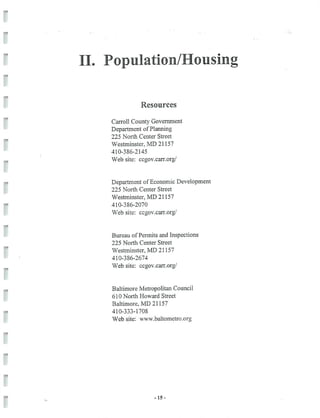 2002 Carroll County Maryland Facts Book