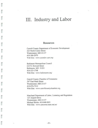 2002 Carroll County Maryland Facts Book