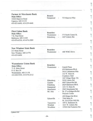 2002 Carroll County Maryland Facts Book