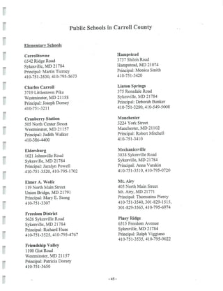2002 Carroll County Maryland Facts Book