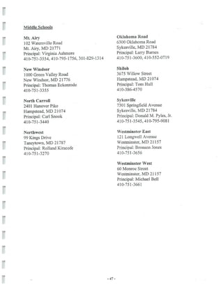 2002 Carroll County Maryland Facts Book