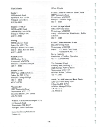 2002 Carroll County Maryland Facts Book