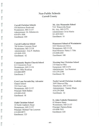 2002 Carroll County Maryland Facts Book