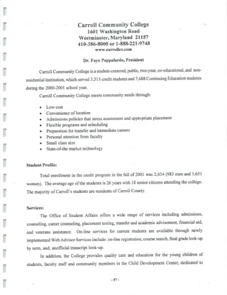 2002 Carroll County Maryland Facts Book