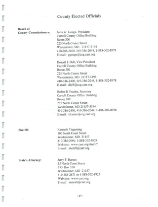2002 Carroll County Maryland Facts Book
