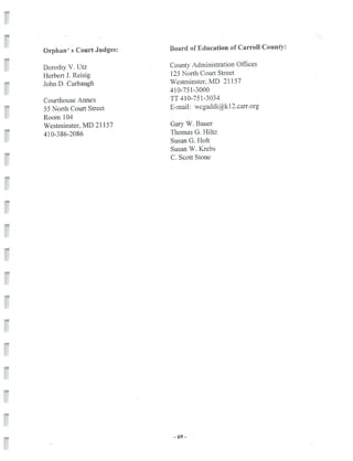 2002 Carroll County Maryland Facts Book