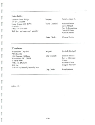 2002 Carroll County Maryland Facts Book