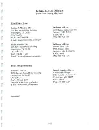 2002 Carroll County Maryland Facts Book