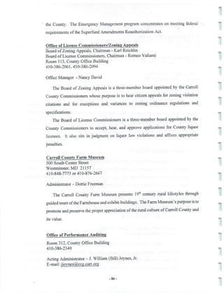 2002 Carroll County Maryland Facts Book