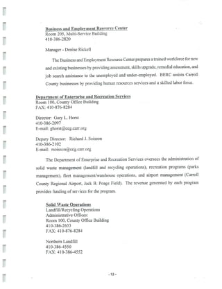 2002 Carroll County Maryland Facts Book