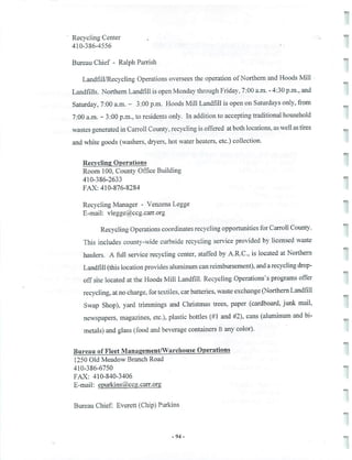 2002 Carroll County Maryland Facts Book