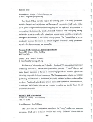 2002 Carroll County Maryland Facts Book