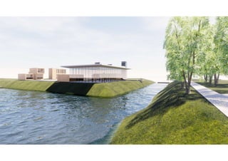 Climate tower
Passive climatic system
Energy piles
Underground heat and cold storage
Dynamic sunshading
Active use of sunradiation
Glass load bearing construction
Minimalization of building material
Foundation of end-of-life concrete
100% recycled concrete
The Co-Creation Centre will be a collection of experimental innovations and
demonstrations in circulair building and climate adaptation