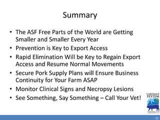 Dr. Clayton Johnson - African Swine Fever Update: Worldwide Overview ...