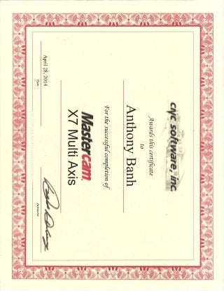 mastercam certificated 3302_001