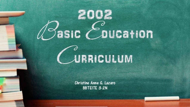 2002 basic education curriculum essay