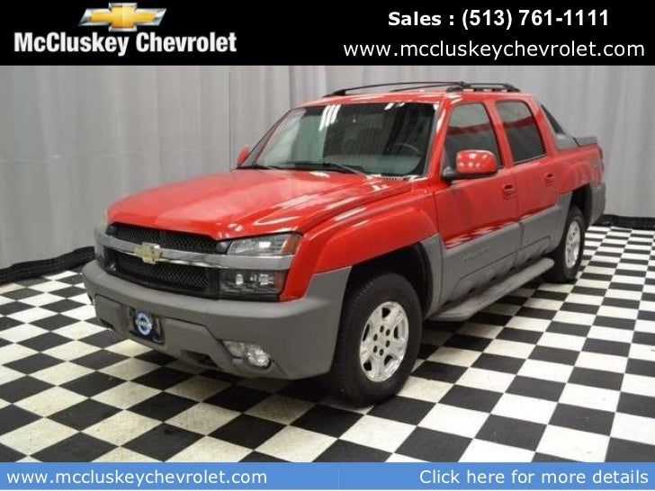 Used 2002 Chevrolet Avalanche Z66 Pickup Truck at your Chevy Cincinna…
