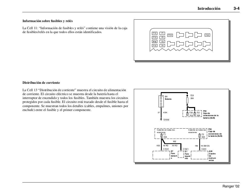 Diagrama De Una Ford Ranger 4x4 Motor 4.0 Del 98 1996 0l Dia
