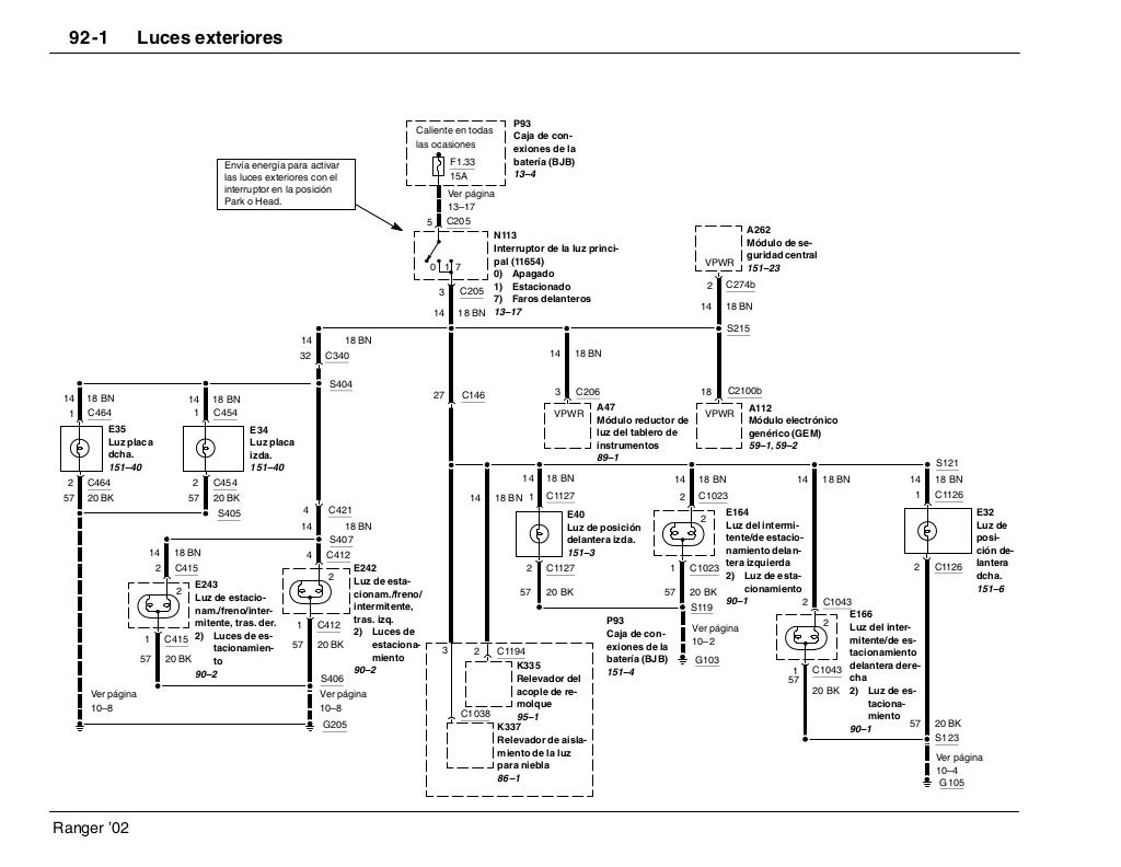 diagramas electricos ford ranger