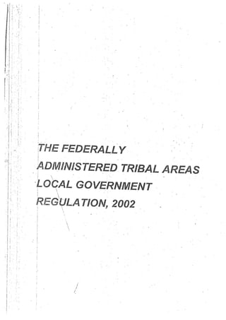 2002 FATA Local Government Regulation