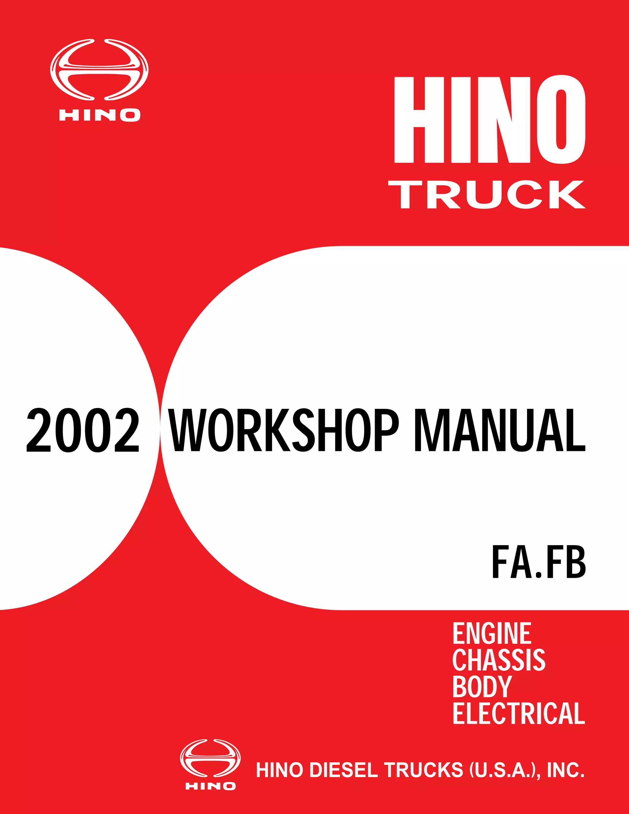 2002 hino fb series truck service repair manual
