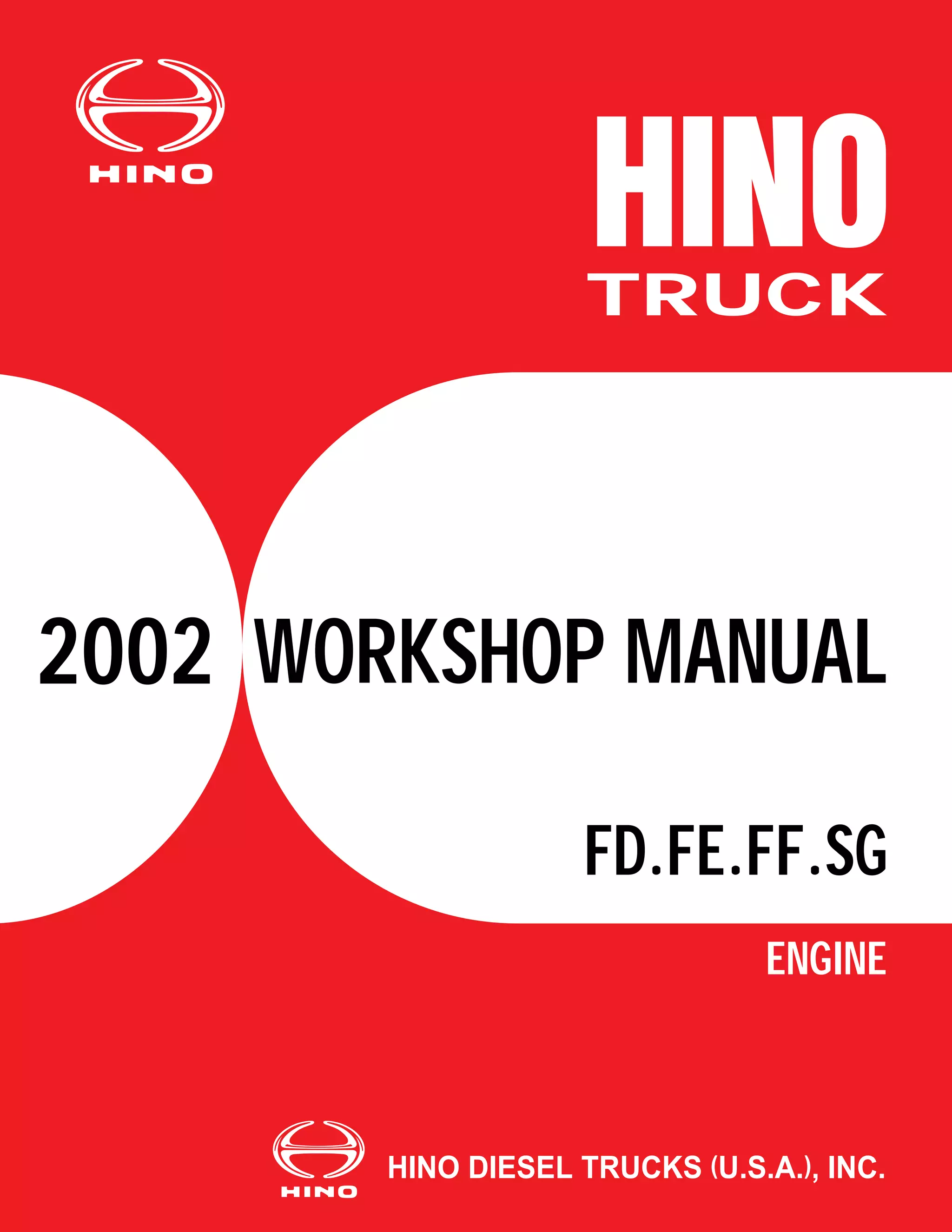Hino FRシリーズ カタログ・マニュアル 2002 hino fd series truck service repair manual | PDF