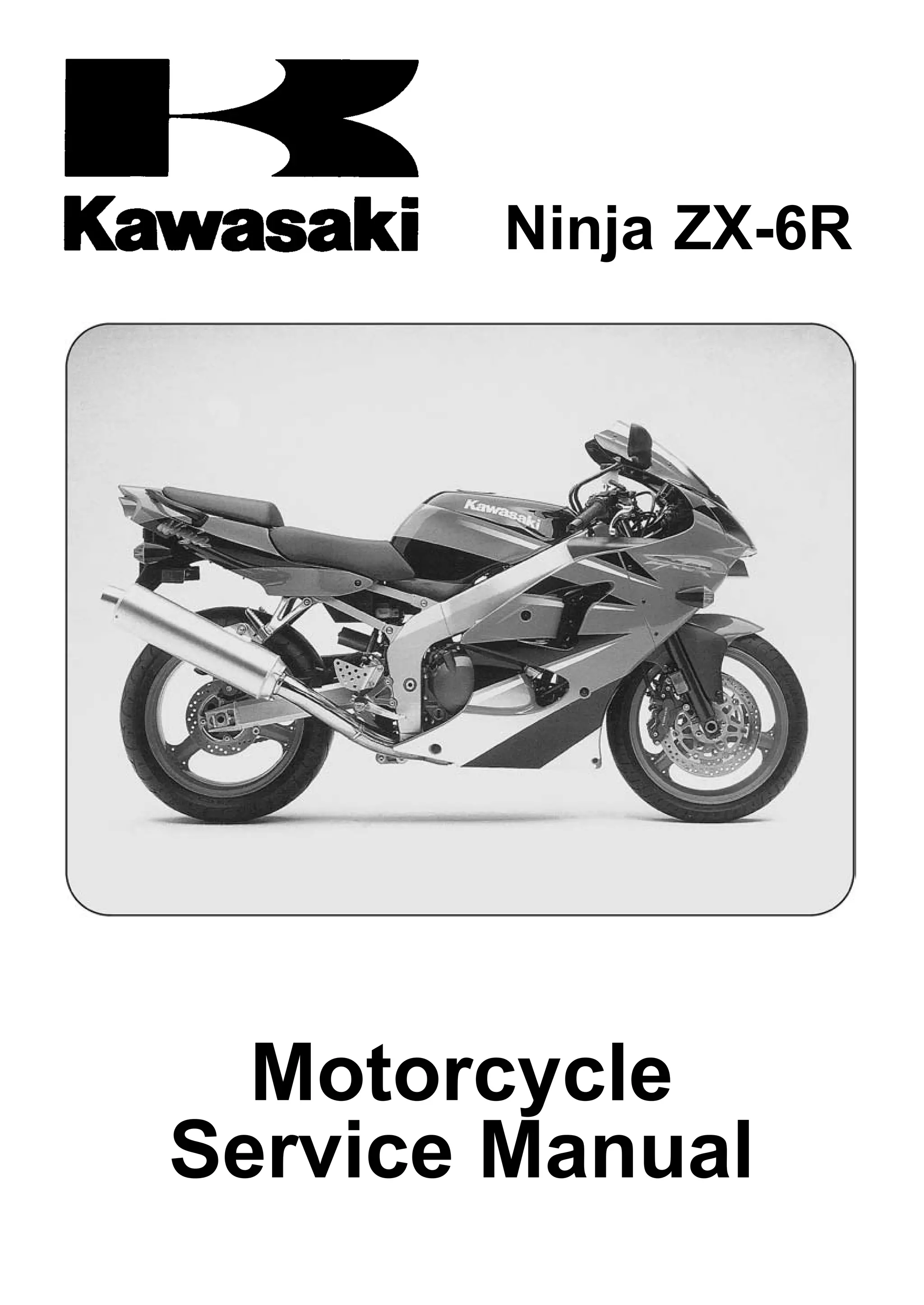 2002 kawasaki zx600 j3 ninja zx-6 r service repair manual | PDF