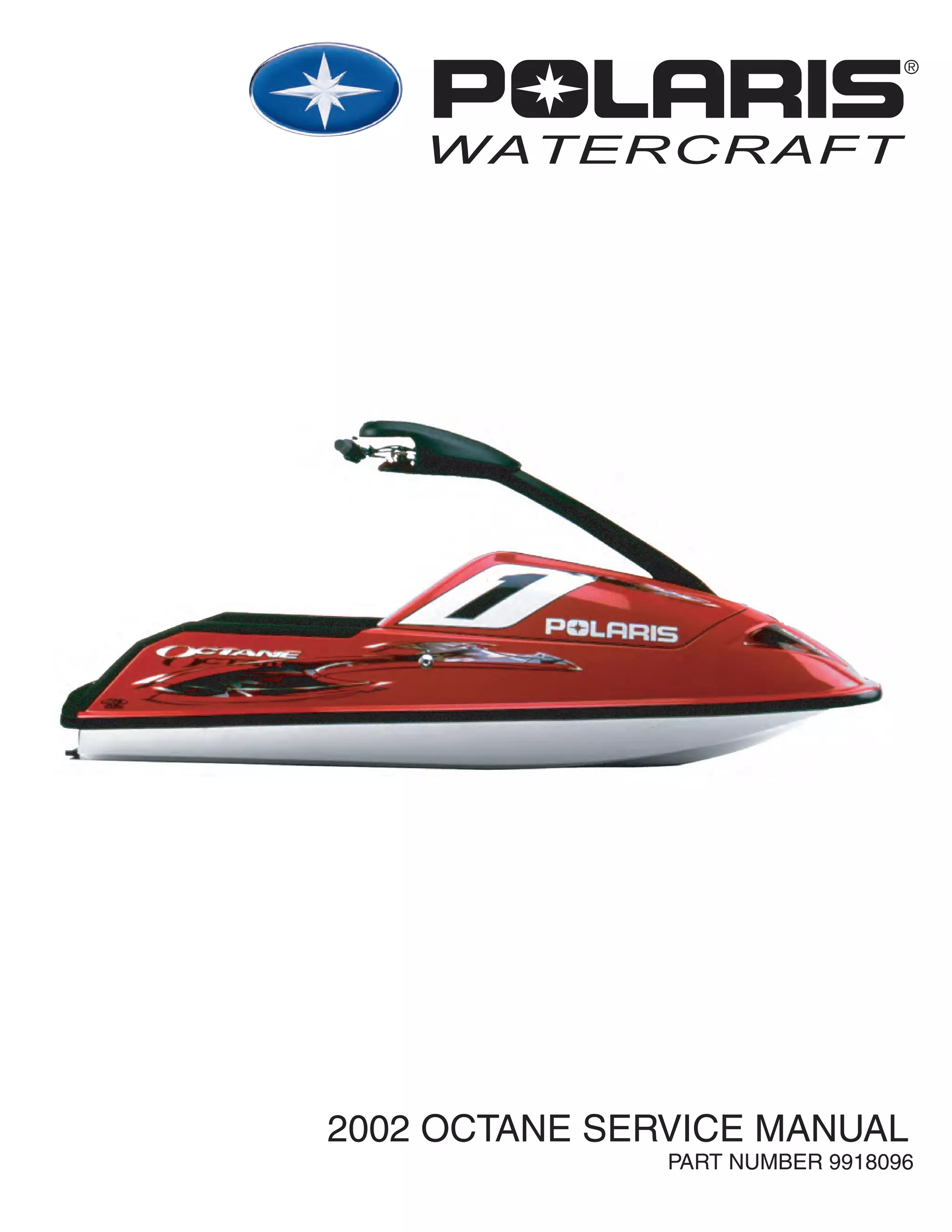 2002 polaris octane personal watercraft service repair manual | PDF