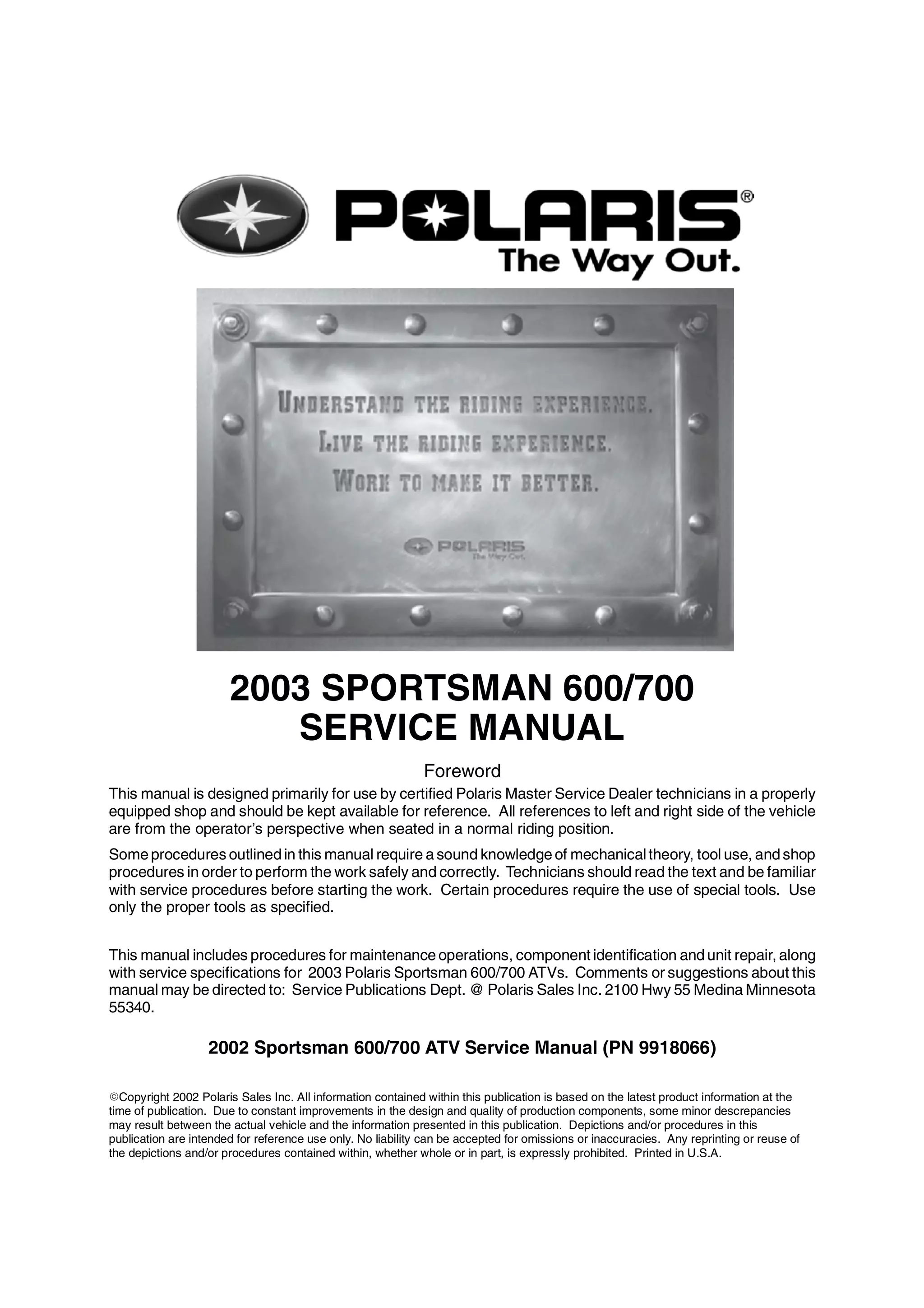 2002 Polaris Sportsman 700 Twin Service Repair Manual.pdf