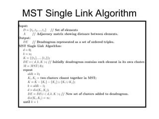 MST Single Link Algorithm
 