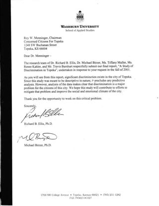 G
l'u-u
EI3I3I
v-
lUs,snnuRN UNrvERsrrY
School of Applied Studies
Roy W. Menninger, Chairman
Concemed Citizens For Topeka
...