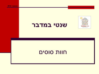 שנטי במדבר חוות סוסים  ספטמבר  2010 