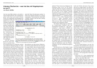 DeArGe Mitteilungen 8(1), 2003                                                                                                                                          DeArGe Mitteilungen 8(1), 2003




Literatur Recherche – was hat das mit Vogelspinnen                                         dahinter? Dem Setzen bzw. Weglassen der                 (mehr als 50 Jahre alt) kaum. Dazu muss
                                                                                           Klammern liegt in der Tat ein System                    man sich vor Augen führen, wer diese Arti-
zu tun??                                                                                   zugrunde. Wird ein Artname in Klammern                  kel geschrieben hat und wie die Autoren zu
von Boris Striffler                                                                        gesetzt, gibt dies einen Hinweis darauf, dass           ihrem Material, sprich den Vogelspinnen,
                                                                                           die Art nicht in der jetzigen Gattung                   gelangten. Die Autoren waren fast aussch-
                                                                                           beschrieben wurde. So wurden früher (vor                ließlich Doktoren oder Professoren an Uni-
Auf den ersten Blick scheint es, als würde es macht die Daten für jedermann nutzbar. So    1850) fast alle Vogelspinnen in der Gattung             versitäten und Museen; dort waren sie meist
schon genügend Bücher über Vogelspinnen stehen dort folgende Einträge zur Gattung          Mygale beschrieben, u. a. Acanthoscurria genicu-        mit der Verwaltung der kompletten Spinnen-
geben, wozu dann noch mehr Literatur Lampropelma (* kennzeichnet im World Spider           lata (C. L. KOCH , 1841) Theraphosa blondi              tier-Sammlung betraut. Die exotischen Tie-
suchen. Bei eingehender Beschäftigung mit Catalog die Typusart, nach der diese Gattung     (L ATREILLE , 1804), Poecilotheria fasciata             re, seien es Krokodile, Antilopen, Spinnen
Vogelspinnen fällt aber bald auf, dass die aufgestellt wurde):                             (L ATREILLE , 1804), Selenocosmia javanensis            oder Insekten, wurden auf großen Expedi-
Bücher nur ein einge-                                                                      (WALCKENAER , 1837), so dass die Erstbe-                tionen der Museen gesammelt oder von Pri-
schränktes Spektrum an                                                                     schreiber nun in Klammern stehen.                       vatleuten von ihren Großwildjagden mit in
Arten und deren An-                                                                             Die übrigen Abkürzungen im World Spi-              die Heimat gebracht und den Museen zur
sprüche vorstellen (kön-                                                                   der Catalog geben Auskunft über das                     Verfügung gestellt. Dort wurden den ent-
nen). Eine Literatur-Re-                                                                   beschriebene Geschlecht (m – engl. male =               sprechenden Kuratoren (= Sammlungsver-
cherche bietet die Mög-                                                                    männlich; f – engl. female = weiblich). Ist             walter) dann z. B. die kompletten Spinnen-
lichkeit an ausführliche-                                                                  der Buchstabe unterstrichen, sind auch                  tiere einer Expedition übergeben. Die Kura-
re Informationen über                                                                      Abbildungen / Zeichnungen zum jeweiligen                toren haben dann beispielsweise in einer
die Lebensweise der                                                                        Geschlecht vorhanden. Diese sind dann,                  Veröffentlichung die Spinnen, Weberknech-
Tiere in ihrer Heimat,                                                                     sollten sie nicht im Text eingebunden sein,             te und Skorpione einer Aufsammlung oder
die Gültigkeit der wis-                                                                    auf separaten Tafeln und als solche extra               Expedition bearbeitet und beschrieben. Das
senschaftlichen Namen                                                                      erwähnt. Im vorliegenden Beispiel sind die              Sammlungsmaterial wurde allerdings nicht
oder sogar die Systema-                                                                    Zeichnungen 19-24 (engl. figure – fig.) auf             nur von den Teilnehmern selber gesammelt,
tik zu gelangen.                                                                           Tafel 5 (engl. plate – pl.) zu finden, dort sind        sondern auf den afrikanischen und asiati-
    Um die Literatur-                                                                      die Bulben (sek. Geschlechtsorgane am                   schen Märkten gekauft, wodurch manche,
Recherche etwas greif-                                                                     Taster) des Männchens und die Augenstel-                aus heutiger Sicht, seltsamen Fundorte zu
                             Screenshot vom Online-Angebot des »World Spider Catalog’s«.
barer zu machen, wird                                                                      lung des Weibchens sowie die Chelize-                   Stande kamen.
die Vorgehensweise im folgenden anhand Was bedeuten nun diese ganzen Abkürzun-             renglieder mit dem Stridulationsorganen                      Ist erst einmal bekannt, wer das Tier
eines konkreten Beispiels gezeigt. Es sollen gen? Zuerst einmal sollte man sich noch mal   dargestellt.                                            beschrieben oder bearbeitet hat, muss nur
Informationen über das Vorkommen und vor Augen führen, dass ein wissenschaftli-                 Die Recherche im World Spider Catalog              noch das entsprechende Literaturzitat her-
die Färbung der Vogelspinne Lampropelma cher Artname, seit L INNÉ 1758 aus einem           ergab, dass ABRAHAM in seiner Erstbeschrei-             ausgesucht werden. Im »World Spider Cata-
vialoceopes gesucht werden. Erste Anhalts- Gattungsnamen und einem sog. Artepite-          bung beide Geschlechter beschrieben und                 log« sind die Veröffentlichungen unter
punkte könnte dazu die Erstbeschreibung thon bestehend, vergleichbar mit Familien-         auch z. T. gezeichnet hat, was in älteren               »Bibliography« nach Jahren geordnet. Unter
geben. Dazu ist es aber nötig zu wissen, wer namen und dem Vornamen in Mitteleuropa        Beschreibungen nur sehr selten zu finden                A BRAHAM , 1924 nachgesehen findet man
diese Spinne beschrieben hat. Im Zeitalter ist. Hinter dem Gattungs- / Artnamen steht      ist. Um an die komplette Erstbeschreibung               dort dann:
des Internets ist dies kein Problem, da der der Erstbeschreiber dieser Gattung / Art,      zu gelangen, kann man sich das Internet zu                 • A BRAHAM , H. C. Some mygalomorph
»World Spider Catalog« (1) von NORMAN I. allerdings stehen Namen + Jahreszahl              nutze machen. Die meisten Erstbeschrei-                      spiders from the Malay Peninsula. Proc.
PLATNICK AMNH, New York frei im Inter- manchmal in Klammern manchmal nicht. In             bungen sind in wissenschaftlichen Artikeln                   zool. Soc. Lond. 1924: 1091-1124.
net verfügbar ist (genaue Angaben zu den dem genannten Beispiel wurden keine               zu finden, die in Fachzeitschriften veröffent-          Mit dieser Angabe kann jetzt in der »Zeit-
Internetadressen im Anhang). Dieser Kata- Klammern um A BRAHAM , 1924 gesetzt.             licht wurden, selten in Büchern. Veröffentli-           schriftendatenbank« (ZDB) (2) der deut-
log führt die Werke von ROEWER 1942, Wurden diese hier der Einfachheit halber              chungen, die nur den Vogelspinnen gewid-                schen Bibliotheken nach dem Standort der
1944, 1955 und B RIGNOLI 1983 fort und weggelassen oder verbirgt sich ein System           met sind, gibt es in der älteren Literatur              Zeitschrift gesucht werden. In dieser Daten-
                                          14                                                                                                  15
 
